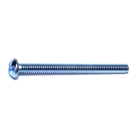 1/4-20 X 3 In Combination Phillips/Slotted Round Machine Screw, Zinc Plated Steel, 100 PK